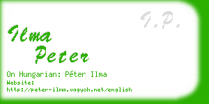 ilma peter business card